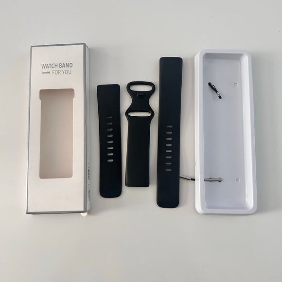 Watch Band Magnetic Silicon Black for Fitbit Watch in a Box - Picture 1 of 7